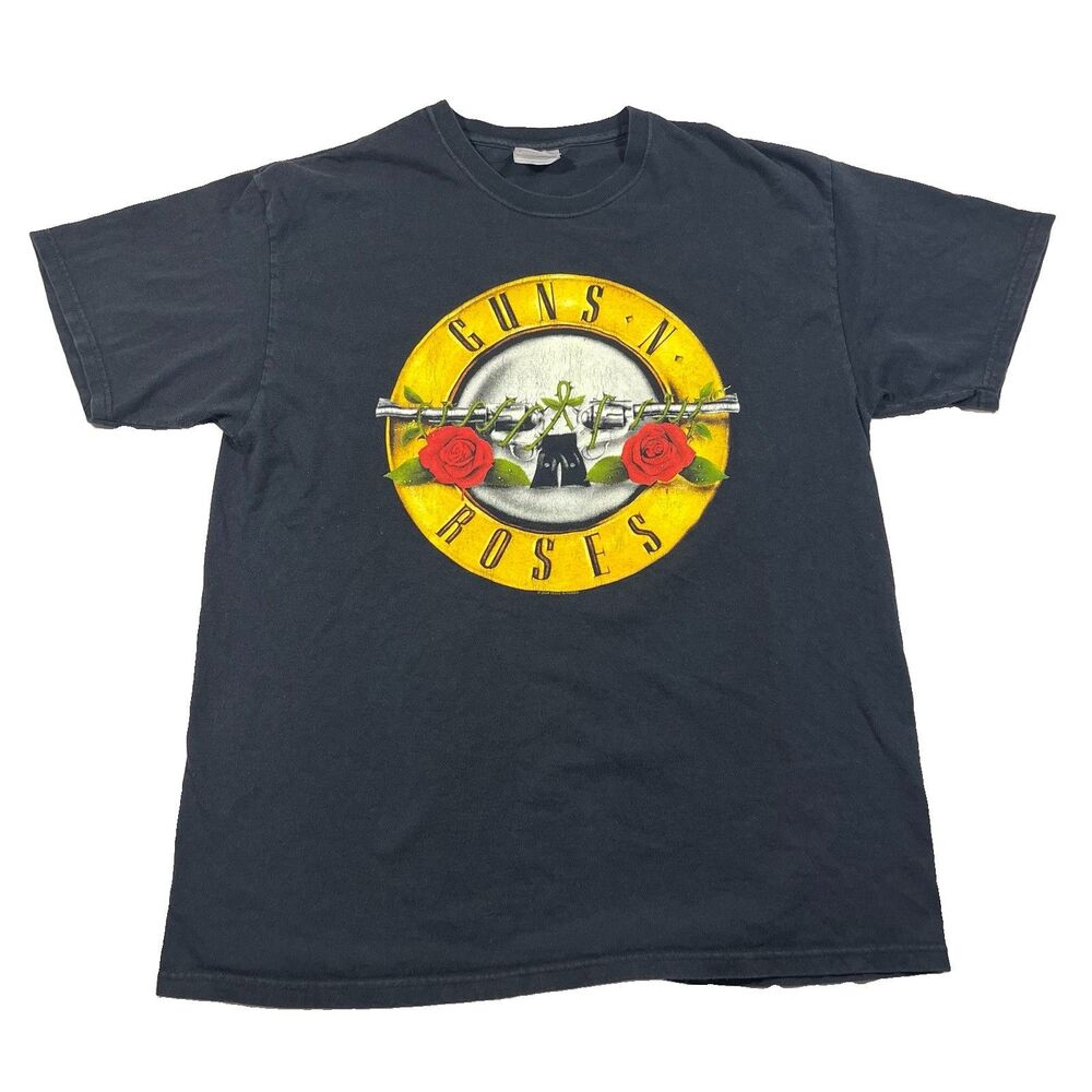 Vintage 2004 Guns N’ Roses Logo T-Shirt Black Hanes Heavyweight Size L